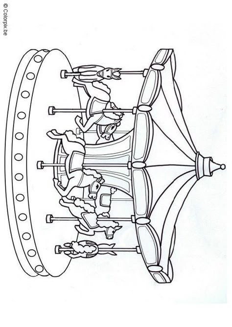 Coloriage manège - Coloriages Gratuits à Imprimer Paper Roller Coaster, Sketching Tips, Bible School Crafts, Free Coloring Sheets, Art Journal Therapy, Art Journal Techniques, Carousel Horses, Merry Go Round, Cute Coloring Pages