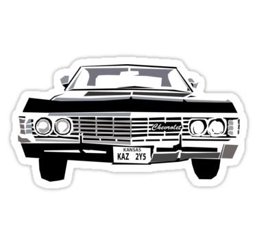 Supernatural Stickers, Impala 67, Baby Sticker, Supernatural Tv Show, Car Vector, Odaiba, Sticker Ideas, Cricut Craft Room, Stickers For Sale