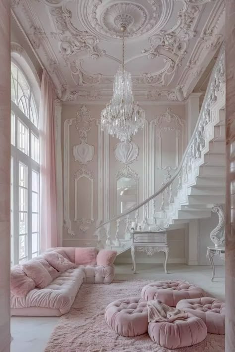 32 Visions of Elegance: A Coquette's Luxurious Shabby Chic Princess Room with Vintage Charm Princess Aesthetic Room, Girly House Decor, Pink Victorian House, Pink Princess Room, Sims 4 Interior, Princess Room Decor, Diy Home Interior, Vintage Meets Modern, Dream Bedroom Inspiration