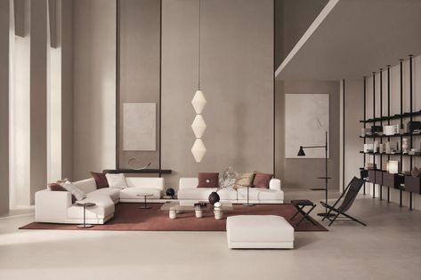 Lissoni & Partners | Piero Lissoni | Product | De Padova | Alberese XL | Sofa Piero Lissoni, Wallpaper Uk, Cabinet Accessories, Bed Table, Low Tables, Leather Cushion, Dream House Interior, Sofa Armchair, Sofa Table