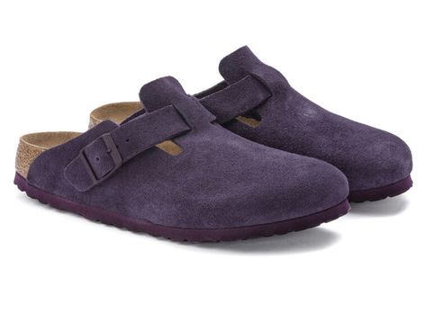 Birkenstock Boston Soft Footbed, Boston Soft Footbed, Ck Fashion, Blackberry Wine, Birkenstock Clog, Birkenstock Clogs, Birkenstock Sandals Women, Wine Purple, Happy Shoes