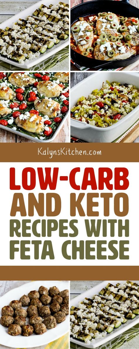 Feta Cheese is a food I've been passionately in love with for a long time, and here are my favorite Low-Carb and Keto Recipes with Feta Cheese! [found on kalynskitchen.com] #RecipesWithFeta #LowCarbRecipesWithFeta #KetoRecipesWithFeta Keto Recipes With Feta Cheese, Pan Fried Feta Cheese, Crumble Feta Cheese Recipes, Keto Feta Cheese Recipes, Keto Feta Recipes, Healthy Recipes With Feta Cheese, Healthy Feta Recipes, Dinner Recipes With Feta Cheese, Recipes With Feta Cheese Easy Dinners