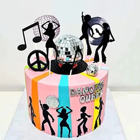 Kids Birthday Party Themes, Disco Cake, Disco Theme Party, Dance Party Birthday, 90s Theme Party, 70th Birthday Cake, Dance Themes, Disco Theme, Kids Themed Birthday Parties