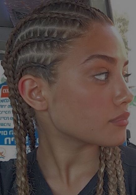 Cornrows For White Women, Corn Rows White Women, Summer Braids For White Women, Cornrows White Girl, Cornrow Hairstyles White, Braids Blonde Hair, White Girl Cornrows, Blonde Cornrows, Two Cornrow Braids