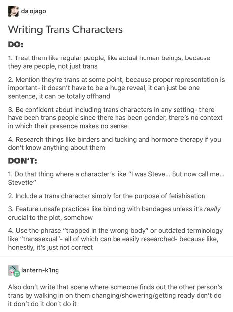 How To Write A Trans Character, Writing Trans Characters, Trans Coming Out Letter, How To Write Trans Characters, Lgbt Writing Prompts, Lgbtq Writing Prompts, One Shot Ideas Writing, Trans Advice, Trans Books