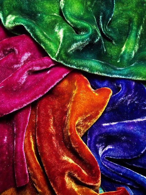 Hand dyed rayon velvet Jewel Tones Fashion, Color And Texture, Jewel Tone Colors, Jewel Colors, Play Space, Dyed Silk, Dramatic Play, Hand Dyed Silk, Live Colorfully