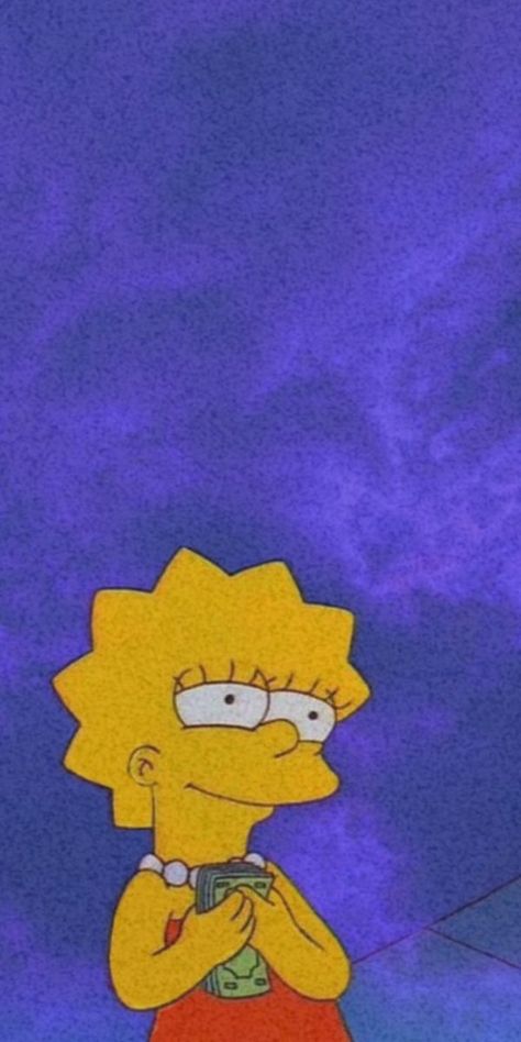 Simpsons Aesthetic Wallpaper, Lisa Simpson Wallpaper, Lisa Simpson Aesthetic, Iphone Cartoon Wallpaper, Wallpaper Iphone Cartoon, Simpson Aesthetic, Simpsons Aesthetic, Aesthetic Character, Iphone Cartoon