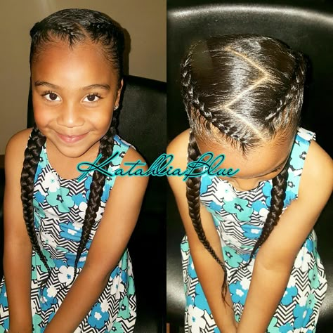 Girls French Braid Hairstyles, French Braid Hairstyles For Kids, Braids For Mixed Girls Kids, Kids French Braids, Edgy Short Hair Styles, Anya Hair, Hairstyles For Relaxed Hair, Curly Hairstyles Kids, Easy Ponytail Hairstyles