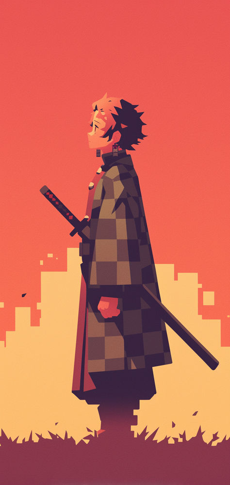 Demon Slayer Phone Background, Tanjiro Wallpaper Cute, Demons Slayer Wallpaper, Tanjiro Painting, Tanjiro Drawing, Tanjiro Art, Tanjiro Wallpaper, Anime Wallpaper 1920x1080, Whatsapp Wallpapers Hd