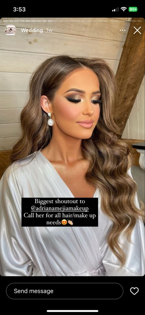 Evening Wedding Makeup, Glam Bride Makeup, Dramatic Wedding Makeup, Pageant Makeup, Birthday Makeup Looks, Bridal Hair Down, Wedding Eye Makeup, Glam Wedding Makeup, Pageant Hair