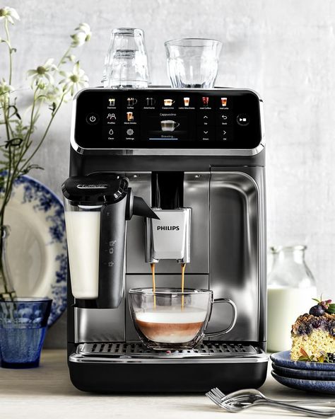 Wake up and smell the espresso ☕ Our brand-new Philips 5500 Fully Automatic Espresso Machine can make 20 full-flavored drinks, including iced, at the press of a button. In other words, your personal at-home barista. Head to our link in bio to snag yours today. Expensive Coffee Machine, Coffee Making Machine, Iced Cappuccino, Espresso Machine Reviews, Expensive Coffee, Automatic Espresso Machine, Cheese Tasting, Automatic Coffee Machine, Coffee Carts