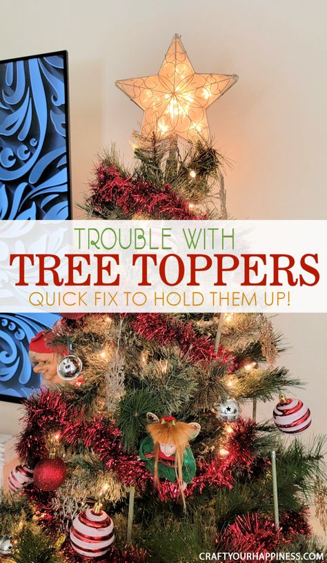 Easy Tree Topper Ideas, Christmas Tree Topper Ideas, Tree Topper Ideas, Christmas Tree Toppers Ideas, How To Make Trees, Diy Tree Topper, Xmas Tree Toppers, Christmas Tree Picks, Diy Christmas Tree Topper