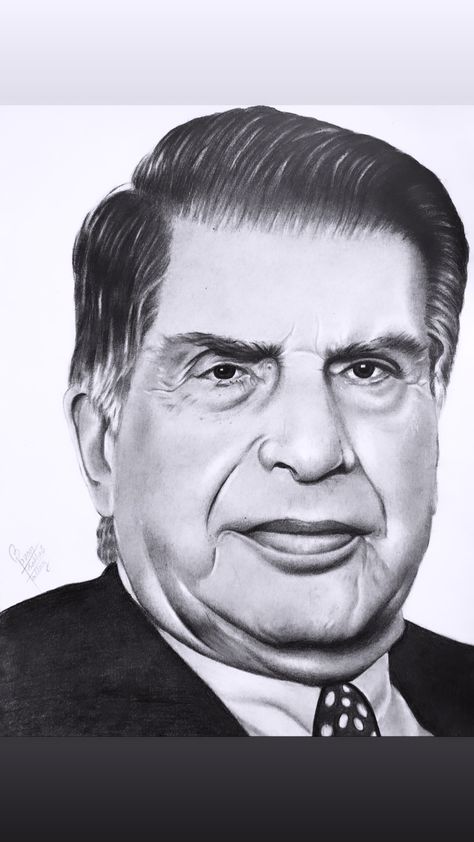 Sir Ratan Tata, Artistic Fashion Photography, Human Sketch, Ratan Tata, Ram Image, Artistic Fashion, Diy Rose, Diy Roses, Pencil Art Drawings