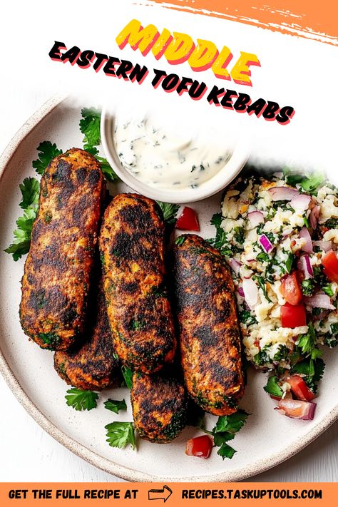 Experience a culinary adventure right at home with our Middle Eastern Tofu Kebabs! They're a perfect blend of rich spices, tender tofu, and fresh veggies, grilled to perfection. This vegan treat is not only robust in flavor but packed with health benefits. Perfect for a family BBQ or a cozy dinner. Visit our page for the full recipe and more drool-worthy vegan meal inspiration. #MiddleEasternCuisine #TofuKebab #VeganRecipes #HealthyLiving # Beginner Vegetarian Meals, Tofu Kabobs, Tofu Kebab, Veggies Grilled, Meal Inspiration, Family Bbq, Cozy Dinner, Meatless Mondays, Kebab Recipes