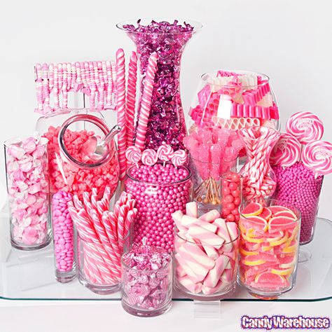 This site has a grand selection of bulk candy! Reasonable prices too! I like how the site allows you to only see colors you want or select certain themes. Makes candy shopping much easier. They also have a tutorial on how to build your candy buffet Pink Candy Buffet, Candy Buffet Tables, Tout Rose, Bulk Candy, Dessert Buffet, Candy Table, Candy Desserts, Sweet 16 Parties, Wedding Candy