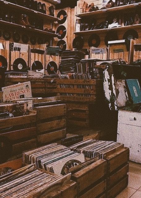 Vintage Record Shop, The Cerulean Sea, Vintage Record Store, Cerulean Sea, Old Records, Record Shop, Very Grateful, Record Store, On Tumblr