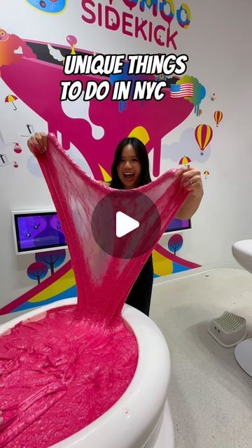 Julie Baochi on Instagram: "📍Sloomoo Institute, NYC (they have many locations)

We had so much fun 🥰

This is a collaboration with @sloomooinstitute (collaboration commerciale) 

#SloomooNYC #KineticSand #ElmersGlue #HiChew" Sloomoo Institute, Kinetic Sand, Bucket List, York City, On Instagram, Instagram