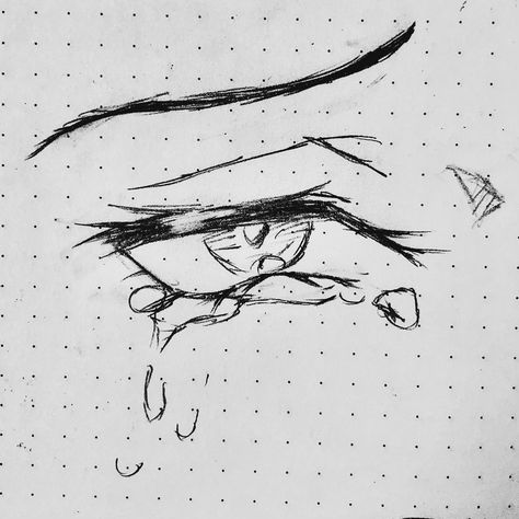 Angry Eye Sketch, Seductive Face Reference Drawing, Dead Eyes Drawing, How To Draw Crying Eyes, Eyes Crying Reference, Crying Eye Sketch, Eye Sketch Easy, Aoi Art, Angry Eyes