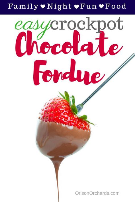 Crockpot Fondue, Crockpot Chocolate, Easy Fondue, Chocolate Fondue Recipe, Fondue Recipe, Fondue Party, Fondue Recipes, Date Recipes, Favorite Dips