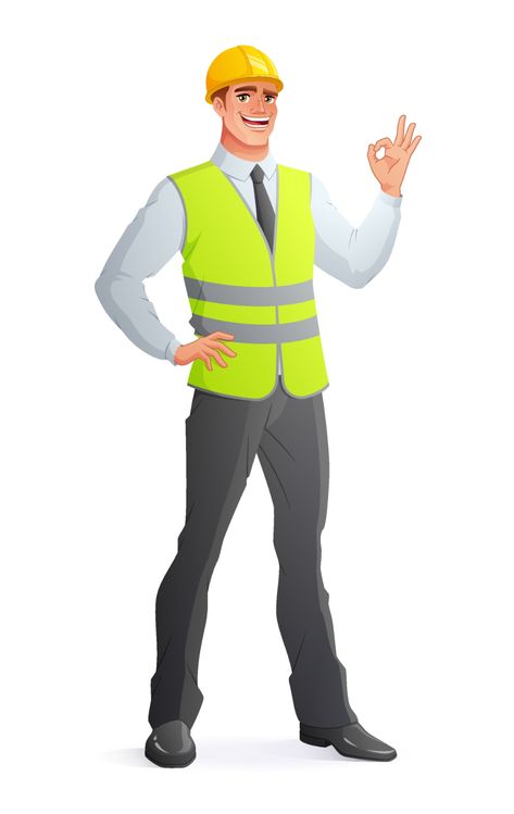 Download the Smiling engineer in vest showing OK sign vector illustration 3430765 royalty-free Vector from Vecteezy for your project and explore over a million other vectors, icons and clipart graphics! Engineer Cartoon Character, Vest Clipart, Engineer Clipart, Tattoos Pulseras, Engineer Cartoon, Engineer Clothes, Work Cartoons, Man Clipart, Rules Poster