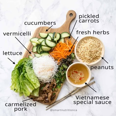 Pork Vermicelli, Bun Thit Nuong, Vietnamese Grilled Pork, Vermicelli Recipes, Vietnamese Pork, Special Sauce, Ethnic Food, Grilled Pork, Noodle Bowls