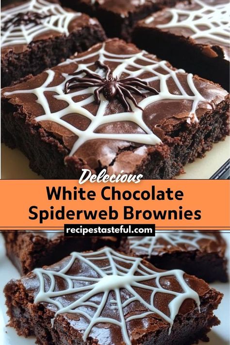 These White Chocolate Spiderweb Brownies are a delicious and visually striking dessert, perfect for adding a spooky, festive touch to any Halloween or themed celebration. Featuring a rich, fudgy dark chocolate brownie base topped with a striking white chocolate spiderweb design, they are both fun to make and delightful to eat. Dark Chocolate Brownie, Spiderweb Design, Spooky Snacks, Dark Chocolate Brownies, Festive Desserts, Types Of Chocolate, Halloween Recipes, Breakfast For Dinner, Chocolate Brownies