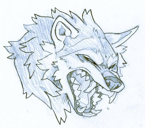 Wolf Art Cartoon, Angry Dog Drawing, Wolf Drawing Reference, Werewolf Drawing, Wolf Sketch, Canine Drawing, Canine Art, Creature Drawings, Mythical Creatures Art