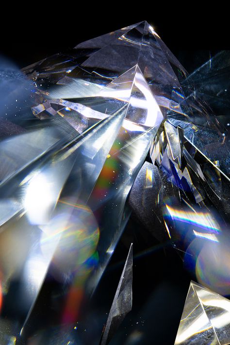 Davy Evans on Behance Diamond Refraction, Diamond Reflection, Liquid Rainbow, Diamond Graphic, Rainbow Diamond, Crystal Background, Cracked Wallpaper, Diamond Party, Heaven Art