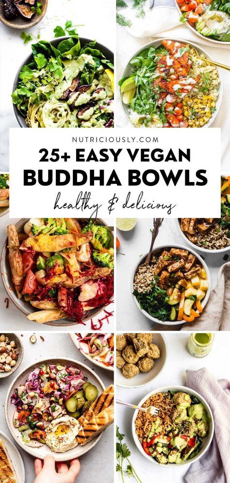 Vegan Buddha Bowl Meal Prep, Easy Buddha Bowls, Protein Bowls Vegetarian, Mexican Buddha Bowl Vegan, Budda Bowls Vegetarian, Simple Buddha Bowl, High Protein Vegan Bowls, Nourish Bowl Vegan, Budda Bowl Dressings