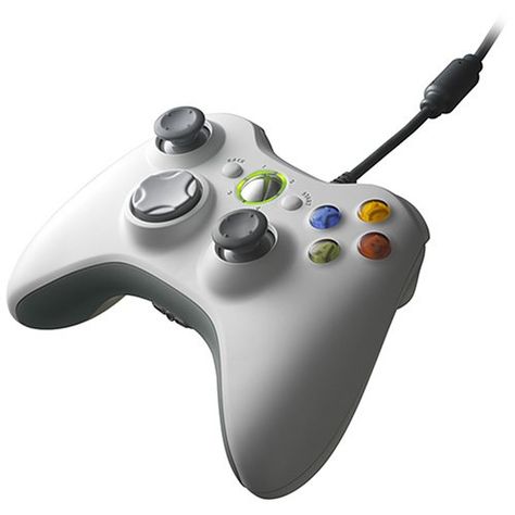 Xbox 360 Wired Controller - White Xbox 360 Console, Bubble Games, Xbox Accessories, Xbox 360 Controller, Xbox One Console, Xbox 360 Games, Iphone Games, Flight Simulator, Xbox Games