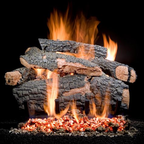 Golden Blount 24-Inch Big Tex Vented Natural Gas Log Set - Match Light Golden Blount 24-Inch Big Tex Vented Gas Log Set Glowing Embers, Gas Log Sets, Masonry Fireplace, Paul Bunyan, Gas Fireplace Logs, Ceramic Fiber, Gas Logs, Wood Burning Fires, Textured Top