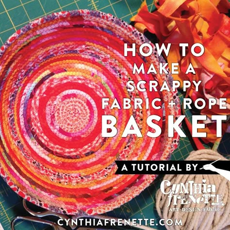 Rope Basket Tutorial, Coiled Fabric Bowl, Clothesline Basket, Fabric Basket Tutorial, Fabric Rope, Diy Rope Basket, Fabric Bowl, Basket Tutorial, Rope Bowls