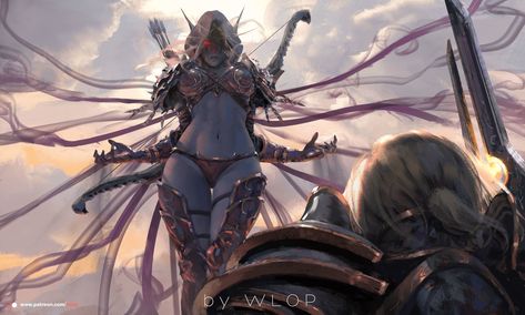 https://www.artstation.com/artwork/xVrPX Mononoke Anime, Sylvanas Windrunner, Warcraft Art, Heroes Of The Storm, Wow Art, 4k Wallpaper, Fantasy Warrior, Painting Process, Dark Souls