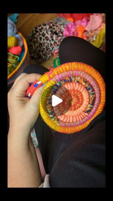 Coiled Rope Basket Diy, Rope Basket Tutorial, Rope Rug, Diy Rope Basket, Trees Fabric, Coiled Fabric Basket, Coiled Rope, Dollar Store Diy Projects, Fabric Christmas Ornaments Diy