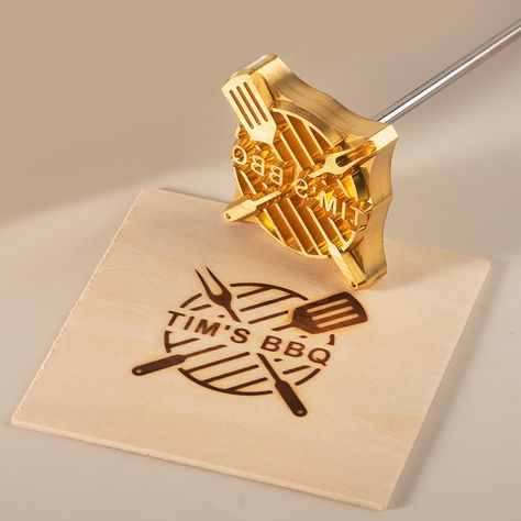 PRICES MAY VARY. Turn Your Logo into a Metal Mold - Our custom branding iron lets you create a permanent mark on wood, leather, plastic, paper, and more with your own unique logo or design. Perfect Gift for Craft Enthusiasts - This is an amazing gift for woodworkers, leather craftsmen, baking enthusiasts, and anyone who loves to create. Perfect for birthdays, Father's Day, Christmas, and more. Easy Ordering Process - Simply provide us with a black and white JPG of your signature, logo, or image Wood Branding Iron, Custom Branding Iron, Wood Branding, Branding Iron, Craft Lovers, Custom Branding, Lovers Gift, Wood Burning, Wood Handle