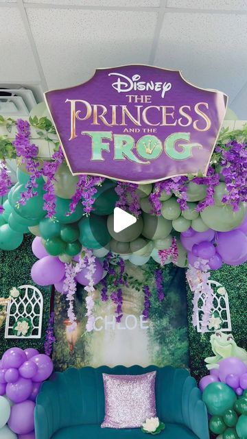 Chicago Event Decor: A-One on Instagram: "Princess & the Frog baby shower ( whimsical forest ), wait until you see our beautiful mom to be she looked gorgeous 😍😍
Wall arch, wall units, stage all made by @inspired_aone  #princessandthefrog #princessandthefrogbabyshower #princess&thefrogtheme #princessandthefrogbirthday #princessandthefrogdecorations #princesstheme #princessparty #princessandthefrogparty #princessandthefrogideas #princess&thefrogdecorations #princessdecor #fyp #foryoupage #babyshower #birthdayideas #foryoupageofficiall #viral #viralvideos #viraltiktok #girlbabyshowerideas #babyshowerideas #birthdayideas #whismicalforest" Frog Baby Showers, Wall Arch, Princess Decorations, Arch Wall, Easter Specials, Easter Lily, Princess And The Frog, Princess Theme, Wall Units