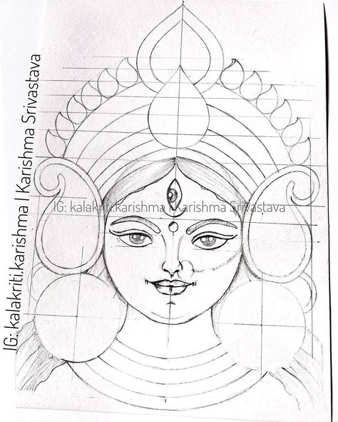 Karishma Srivastava | 🙏To the time when it all started!🙏 I’m beyond grateful and thankful to each one of you for being so kind, supportive and uplifting.😊 All I … | Instagram Traditional Sketches Indian, Navratri Mandala Art Easy, Navratri Drawing Ideas Easy, Dasara Drawing, Navratri Painting Ideas, Navratri Drawing Ideas, Durga Drawing Art, Karishma Srivastava, Navratri Drawing