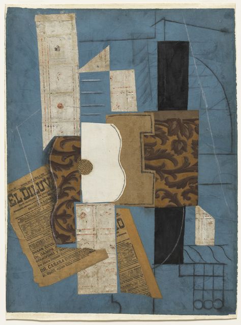 Pablo Picasso. Guitar. Céret, spring 1913 | MoMA Picasso Collage, Synthetic Cubism, Picasso Portraits, Art Picasso, Picasso Paintings, Music Painting, Picasso Art, Max Ernst, Rene Magritte