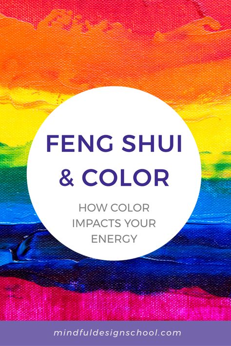 Feng shui practitioners use color as a tool to: adjust the flow of qi, balance the occupant’s energy, and even for protection. Feng shui color theory is multi-faceted, one color system is based on the five elements and inspired by the natural world. Other feng shui color systems are connected with ancient Buddhist and Taoist traditions. Color can be a simple way to shift the energy in a space. #interiordesign #decorating #fengshui Feng Shui Wall Colors, Feng Shui Background, Color Theory Home Decor, Feng Shui Bedroom Colors Wall Colours, Feng Shui Color Chart, Feng Shui Colors Home, Feng Shui Business, Color Feng Shui, Feng Shui Kitchen Colors