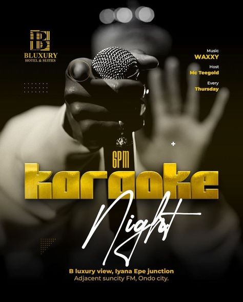 Karaoke Night Flyer Design, Karaoke Night Invitation, Karaoke Graphic Design, Night Club Graphic Design, Karaoke Poster Design, Karaoke Flyer Design, Club Background Night, Karaoke Night Poster, Live Music Flyer