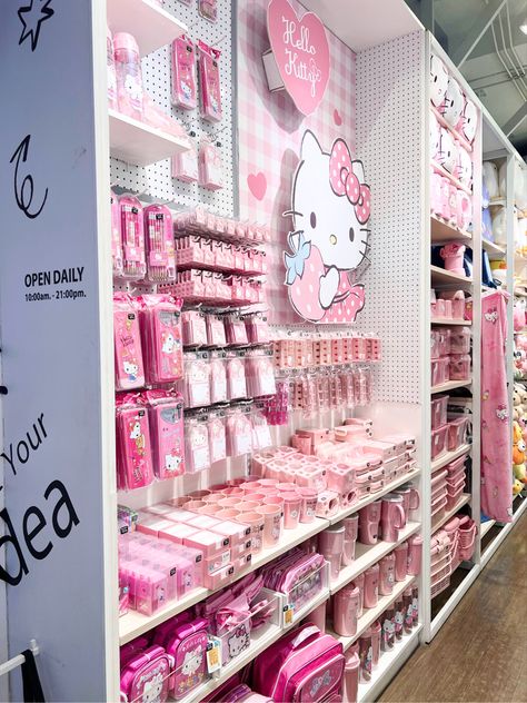 hello kitty cute store sanrio Sanrio Store Japan, Miniso Store Aesthetic, Hello Kitty Display, Sanrio Shopping, Cafe Hello Kitty, Hello Kitty Store, Sanrio Shop, Store Display Design, Hello Kitty Shop