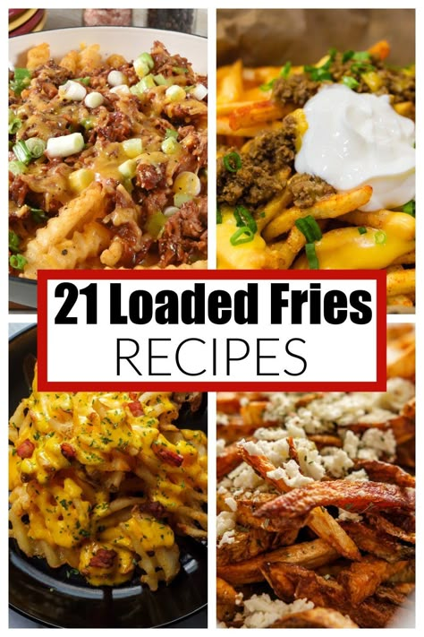 Recipes With Waffle Fries, Things To Do With French Fries, Loaded Fries Dinner, Fries With The Works, What Goes With French Fries, Fun French Fries, Recipes With Fries Dinners, French Fry Meals Dinners, French Fry Meal Ideas