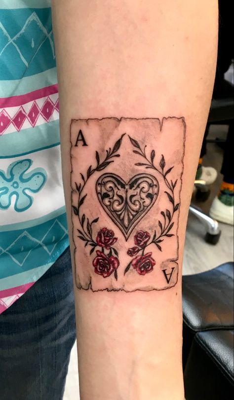 Card Suite Tattoo, Playing Card Tattoo Ideas Women, Playing Cards Tattoos, House Of Cards Tattoo, Queen Of Hearts Tattoo Cards, Queen Of Hearts Card Tattoo, Jack Card Tattoo, Wild Card Tattoo, Playing Cards Tattoo Design