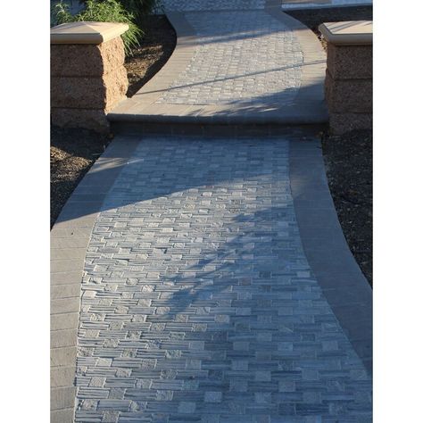 Intrend Tile Landscape Wonder Quartzite Basketweave 2" x 2" Natural Stone Mosaic Tile | Wayfair Pebble Mosaic Tile, Natural Stone Mosaic, Outdoor Installation, Freezing Weather, Pebble Tile, Stone Mosaic Tile, Wall Kitchen, Porcelain Mosaic Tile, Marble Mosaic Tiles