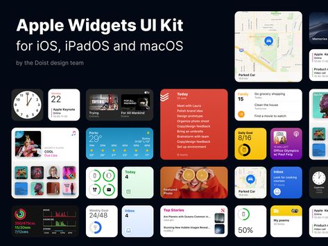 Apple Widgets UI Kit for Figma by Alex Muench for Doist on Dribbble Iphone Ui, App Interface Design, Widget Design, Iphone Mockup, Ios Design, App Template, App Interface, Ui Inspiration, User Interface Design