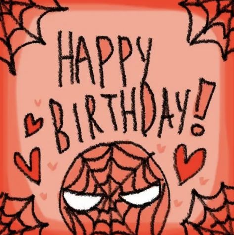 Happy Birthday Spiderman, Happy Birthday Doodles, Happy Birthday Icons, Happy Birthday Drawings, Birthday Doodle, Spiderman Drawing, Birthday Icon, Happy Birthday Posters, Cute Couple Gifts