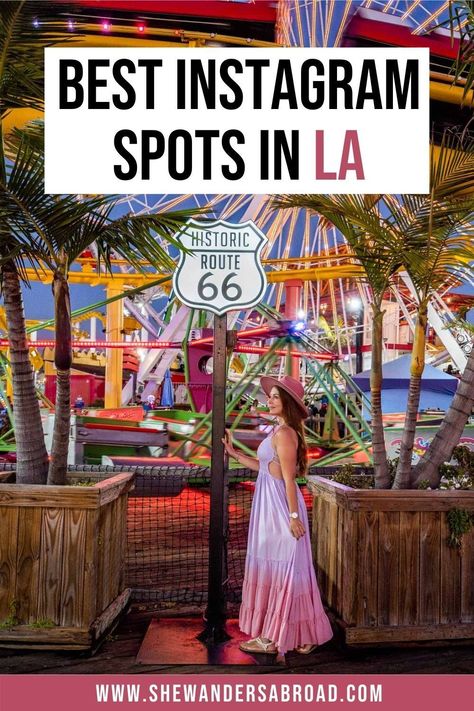 Looking for the most instagrammable places in LA? Look no further! Here's a list of the best Los Angeles Instagram spots with their exact locations on a map! | Los Angeles aesthetic outfit | Los Angeles photoshoot locations | Los Angeles Instagram pictures | Los Angeles Instagram | Los Angeles photo ideas | Los Angeles photography locations | LA Instagram pictures | Los Angeles California photography spots | Instagram worthy things to do in Los Angeles | LA photography guide | LA travel guide Most Instagrammable Places In Los Angeles, La Instagram Spots, Los Angeles Photo Spots, What To Do In Los Angeles, La Trip Outfit, California Instagram Pictures, Outfits For Los Angeles Vacation, Los Angeles Picture Ideas, La Photoshoot Locations