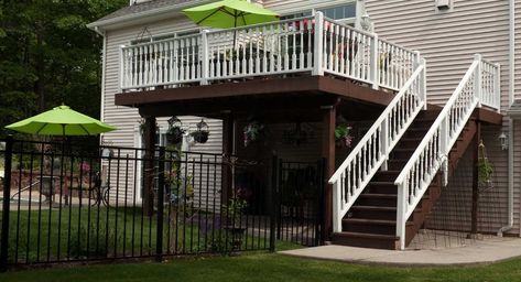 Cost to Add Deck Stairs - 2020 Price Guide - Inch Calculator Stairs To Deck, Deck Cost, Stairs Decor, Deck Repair, Laying Decking, Deck Flooring, Deck Steps, Stairs Ideas, Treads And Risers