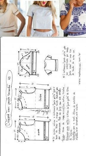 Diy Crop Top Pattern, Boxy Top Pattern, Sewing Shorts, Sewing Blouses, Trendy Sewing, Blouse Pattern Sewing, Top Sewing Pattern, Diy Sewing Clothes, Clothes Sewing Patterns