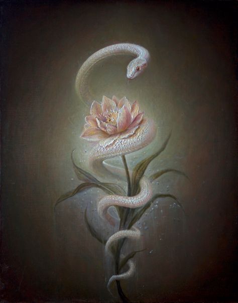 Luke Hillestad + Richard Ahnert solo exhibitions @ Copro Gallery Snake Painting, Animal Illustration Art, Snake Art, A Snake, Ethereal Art, Spiritual Art, Spirit Animal, Dark Art, Feng Shui